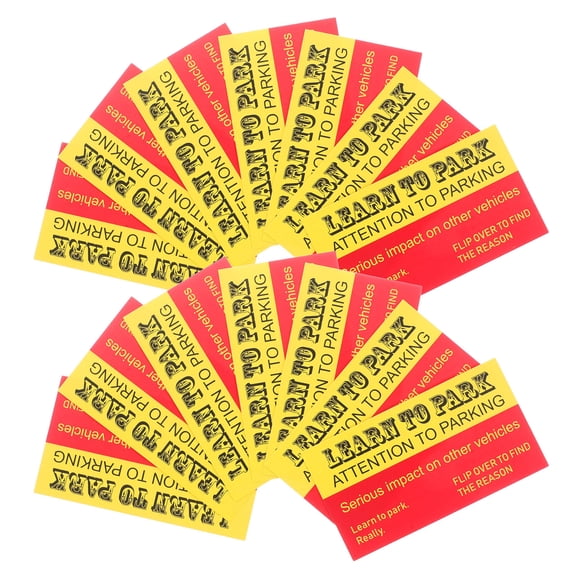 SEWACC 100Pcs Funny Parking Card Red Humor Violation Warning for Private and Commercial Use