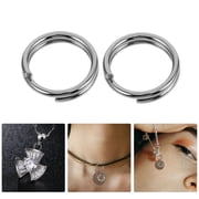 SEWACC Small Key Rings Stainless Steel Silver for Jewelry Making 100Pcs