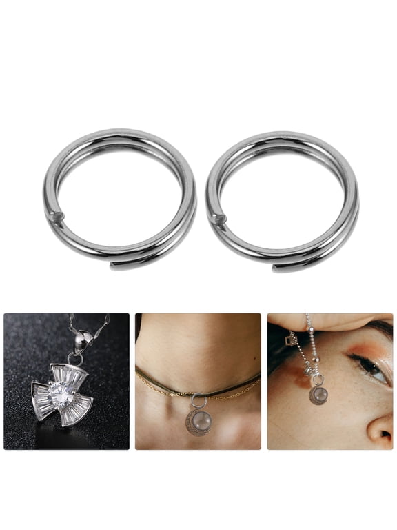 Stainless Steel Key Rings Plated Silver Durable Secure for DIY Crafts and Jewelry Making 100Pcs