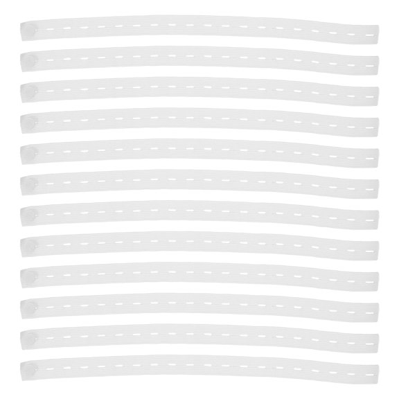 SEWACC 100Pcs Stretchable Elastic Clothing Storage Straps with Button Holes for Closet and Suitcase Organization