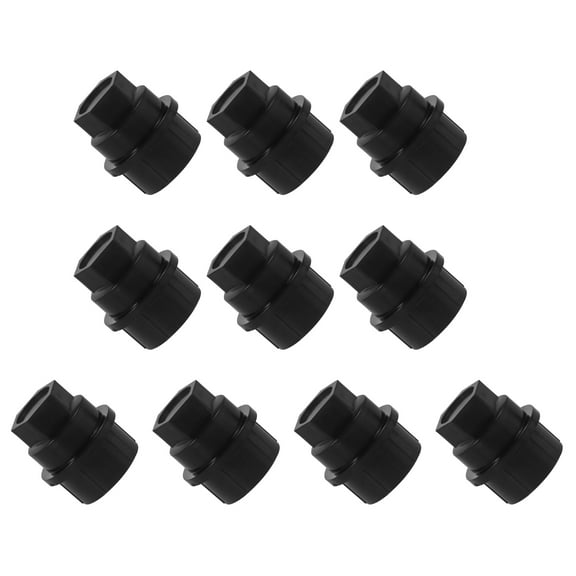 SEWACC 10Pcs Black Plastic Lug Nut Covers for Car Owners 3.8x3.8x3.1in
