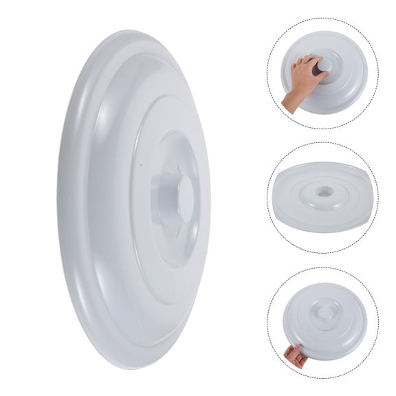 SEWACC 10-Pack Airtight Plastic Garbage Bin Lids for Kitchen, Home, Outdoor Trash Can Covers