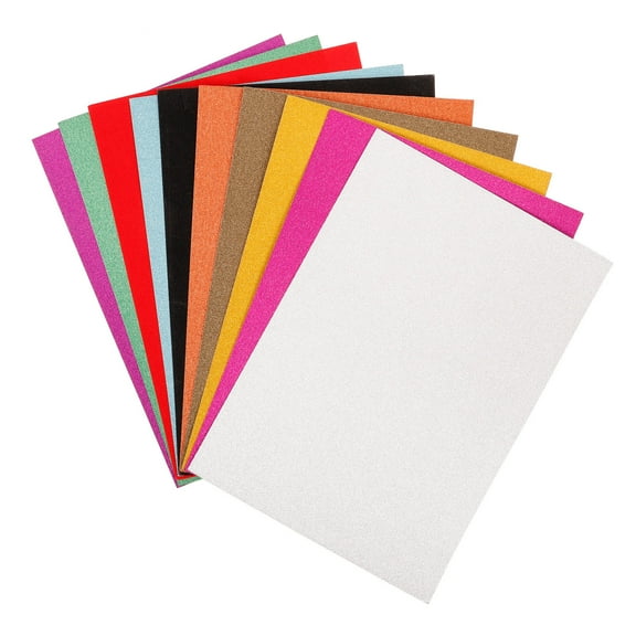 SEWACC 10Pcs Sparkly Craft Paper Glitter Paper For Crafts Assorted Color Diy Decoration Supplies