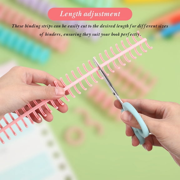SEWACC 12Pcs Binder Mechanism Plastic Binding Spines Assorted Colors for Office Use