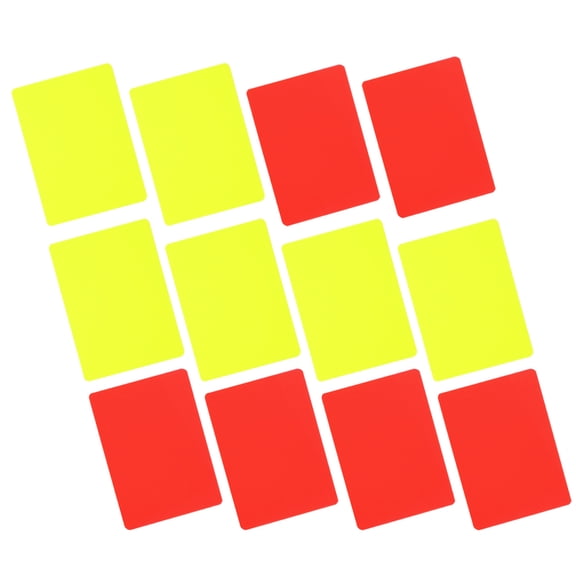 SEWACC 12-Piece Professional Soccer Referee Cards Set, PVC Material, Wear-Resistant and Portable Kit for Football Officials