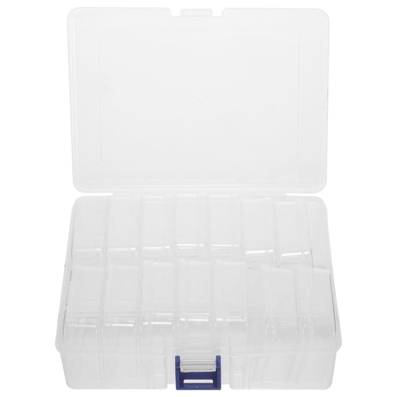SEWACC 14 Mini Boxes for Beads Organizing Case Craft Storage Box for Women Transparent Plastic PP 5.3x5.3x0.8in