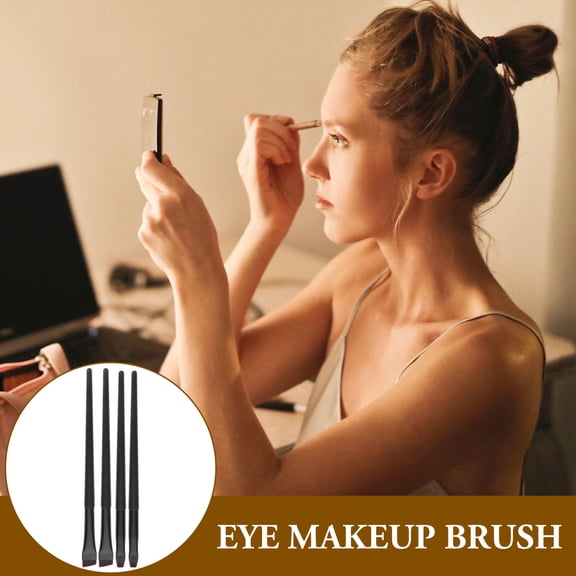 SEWACC 16Pcs Eyeliner Makeup Brushes Black Small Eye Brush for Precise and Convenient Application