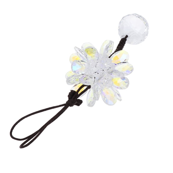 SEWACC 1PC Car Ornaments Crystal Flower Shape 2.8x2.8x6.7in for Car Interior and Home Wall Decoration