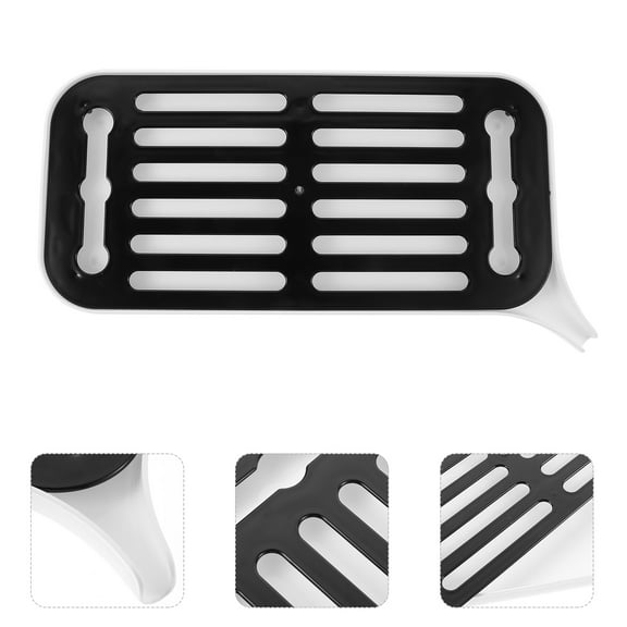 SEWACC 1Pack Dish Drain Tray White Gray Minimalist for Countertop dish drying holders