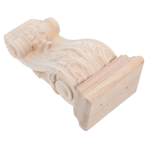 SEWACC 1Pack Kitchen Corbels Khaki Wooden for Home Decor European Style 5.9X3.1X2.0In