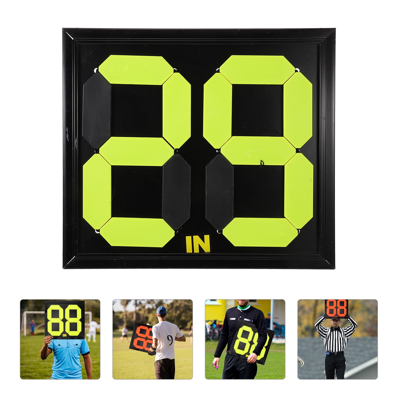 SEWACC 1-Pack Manual Substitution Board for Soccer Referees, Official Size 43.3x14.8x0.8in, and Easy to Use