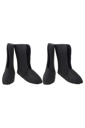 Black Insulated Thick Warm Boot Liners for Winter Outdoor Activities, 1 Pair Thermal Footwear Inserts