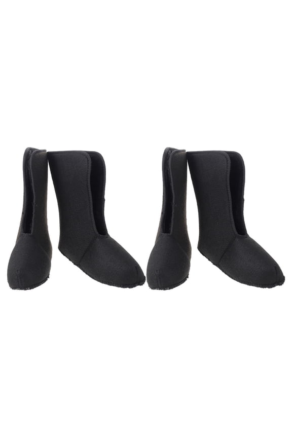Warm Thick Boot Liners Black Insulated for Winter Outdoor Activities 1Pair