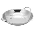 thumbnail image 1 of SEWACC 1Set Flat Base Wok Small Stainless Pot Non-Stick High Temperature Resistance Easy to Clean Kitchen Cookware, 1 of 8