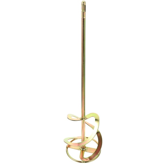 SEWACC 1Set Golden 45 Steel Paint Mixer Drill Attachment for Mixing Concrete with Square Handle 18.3x4.1in