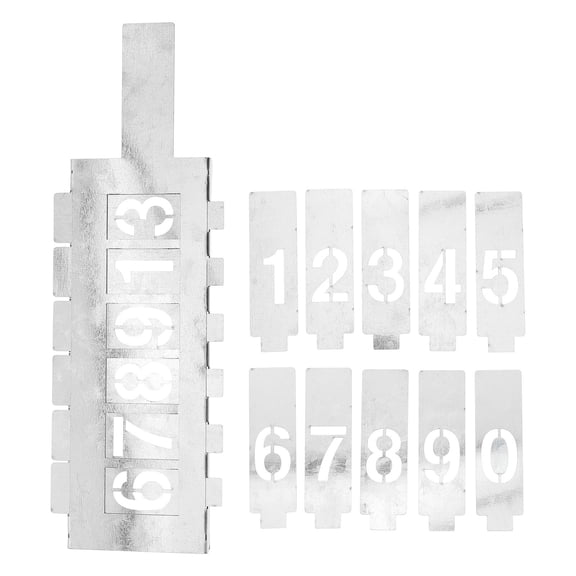 SEWACC Metal Number Stencils Set with Hollow Design for Precise Edges and Finish