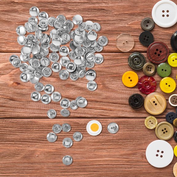 SEWACC 1Set Multifunctional Fabric Button Making Kit with Assorted Color Cloth Buttons and Durable Button Tools