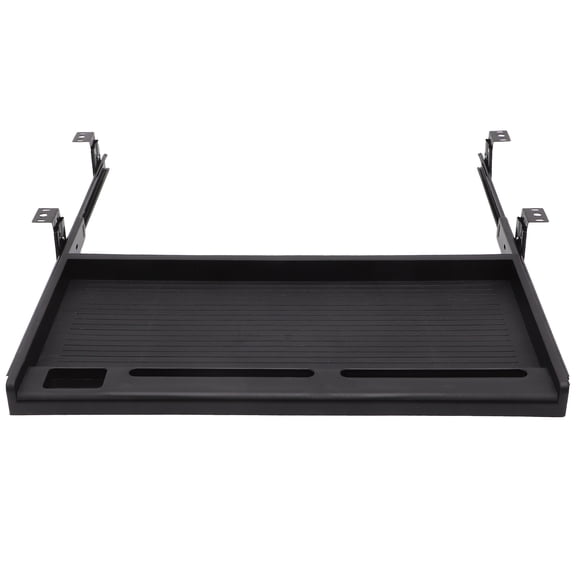 SEWACC Office Keyboard Drawer Under Desk Slide, Black Space-Saving Keyboard Tray Holder for Workspace Organization