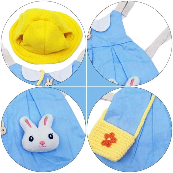 SEWACC 1Set Pet Costume Rabbit Clothing Harness Set Assorted Color Breathable Design