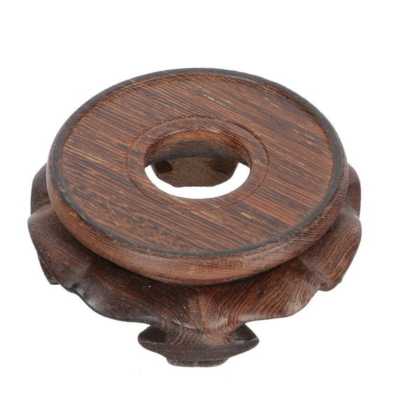 SEWACC 1Set Round Wood Riser for Flower Display in Home Decor and Gardening Art