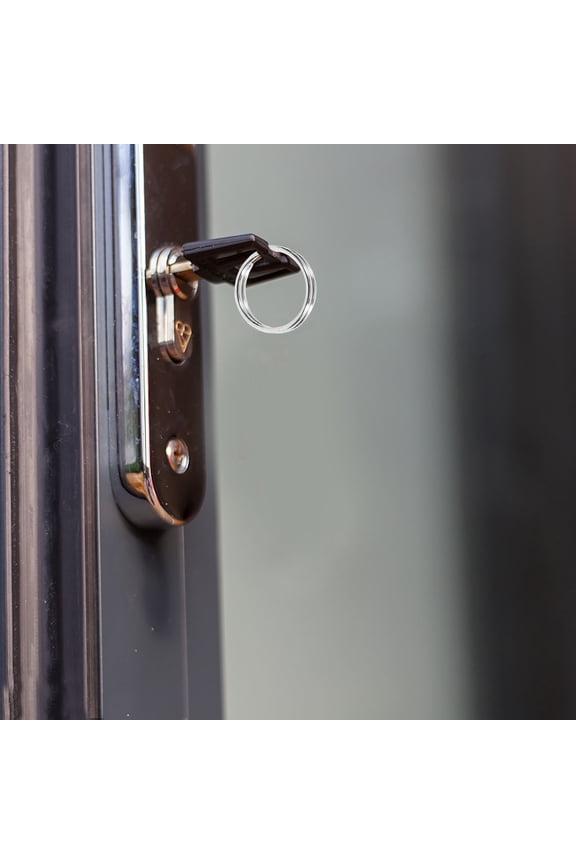 200-Pack Plated Metal Key Bulk Round Split for Home, Car, Office Keys and Accessories