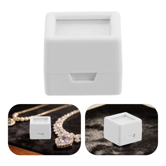 SEWACC 20Pcs Crystal Clear Acrylic Display Boxes with Lid for Jewelry Packaging and Presentation