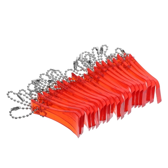 SEWACC 20Pcs Red Plastic Scoop Shape Lotto Scratcher Tool for Accurate Ticket Scraping