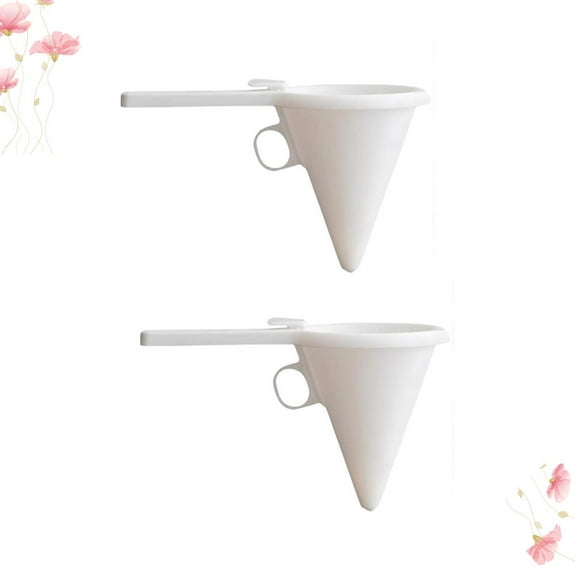 SEWACC 2Pcs Cake Decorating Funnel Plastic Handheld Dispenser for Home Kitchen