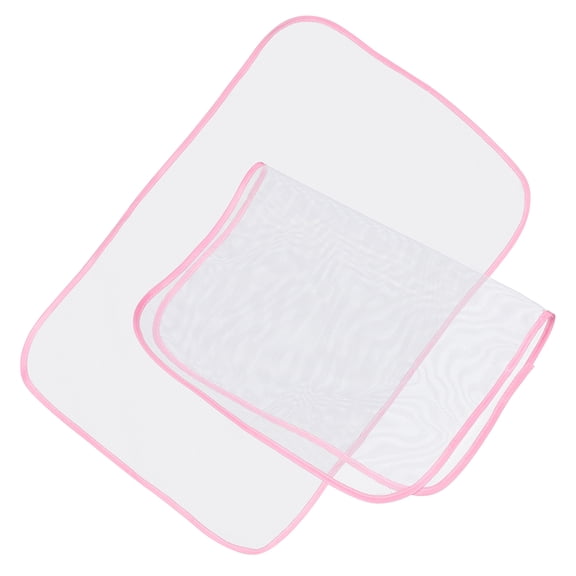 SEWACC 2Pcs Heat Resistant Pink Protective Ironing Cushion Mesh Cloth for Ironing Use