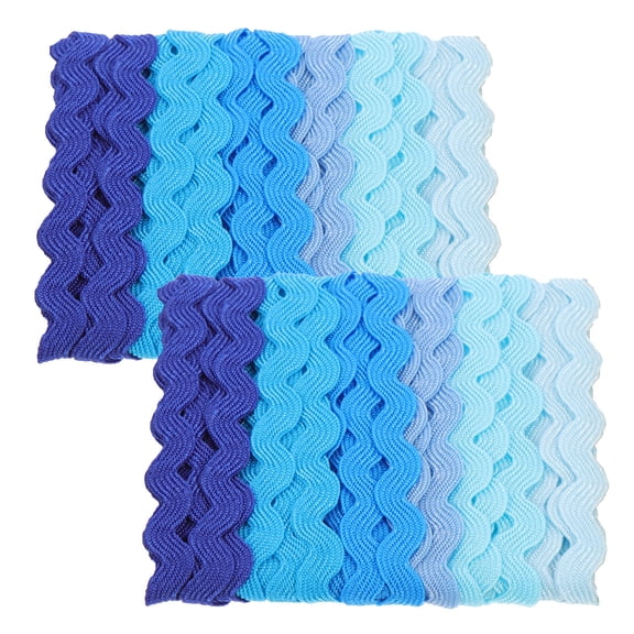 SEWACC 2-Pack Multi-Bending Fringe Ribbon Trim for Clothing, Crafts, Packaging and Sewing Projects