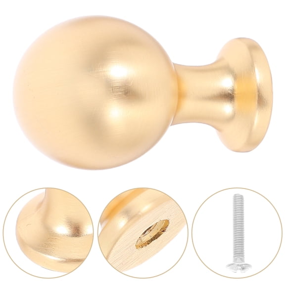 SEWACC Alloy Drawer Knobs Golden Egg Shape Creative Design for Home Use 2Pcs