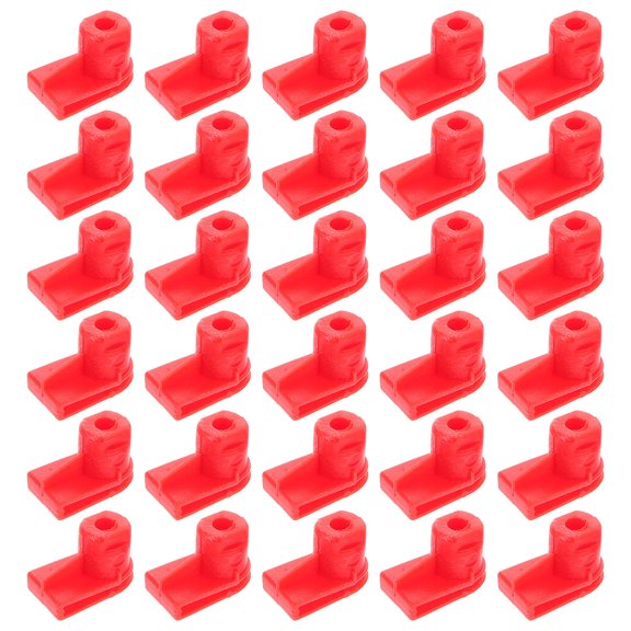 SEWACC 30Pcs Car Panel Mounting Plastic Clips Red Fasteners for Bumper and Engine Screws