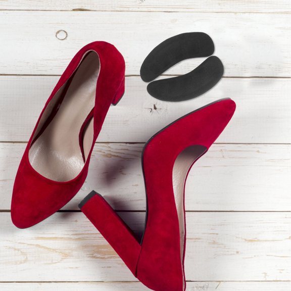 SEWACC 3 Pairs Black Heel Liners for Loose Shoes, Comfortable and Heel Cushions for Shoe Support and Wear Resistance