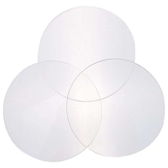 SEWACC 3-Pack Transparent Round Acrylic Polymer Clay Accessories for Crafting and Projects