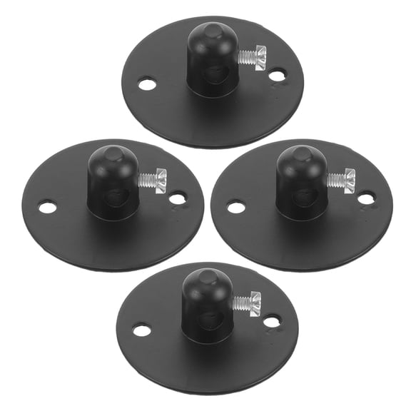 SEWACC 4Sets Ceiling Light Cover Plate Black Metal Canopy with Wire Clips for Lamps