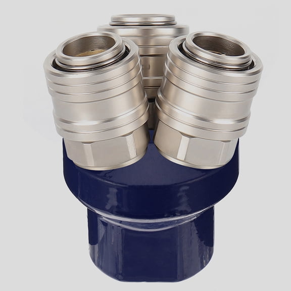 SEWACC 4Pcs 3 Ways Air Hose Splitter Aluminum High Pressure Resistant Air Distribution