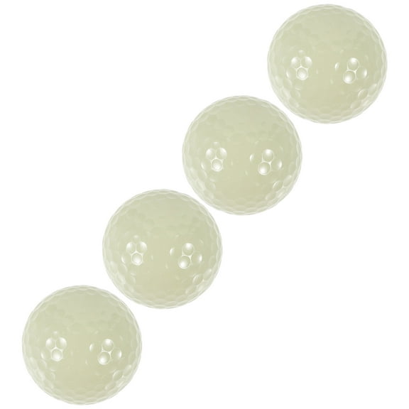 SEWACC 4-Pack Glow in the Dark Golf , Reusable Synthetic Rubber Training in Beige for Night Practice and Skill Improvement
