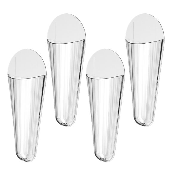 SEWACC 4Pcs Wall Mounted Transparent Shear Holder with Drainage Holes for Kitchen Organization