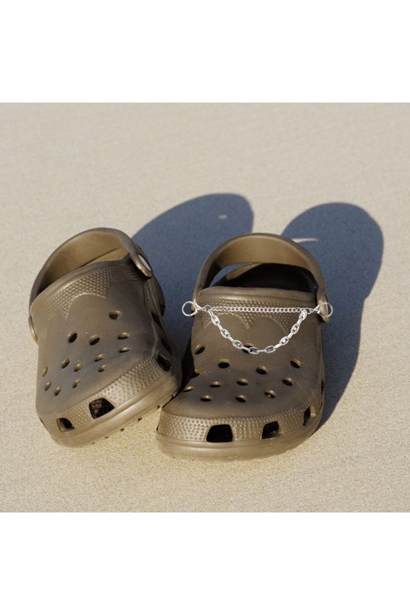4-Pack Metal Shoe Chains with Buckles for Sandals, Stylish Shoe Charms and Decorative Accessories