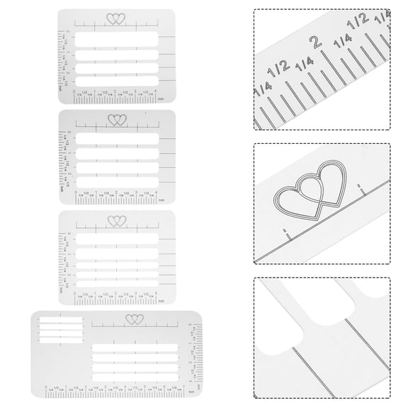 SEWACC 4Pcs Addressing Stencil Templates for Handwriting with Light Grey Letter Guidance for Christmas Cards