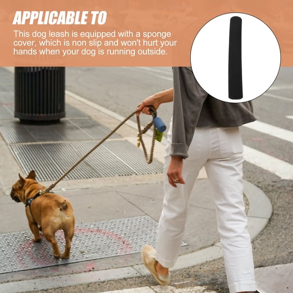 SEWACC Sponge Pet Leash Handle Cover Black for Soft and Durable Use 4Pcs