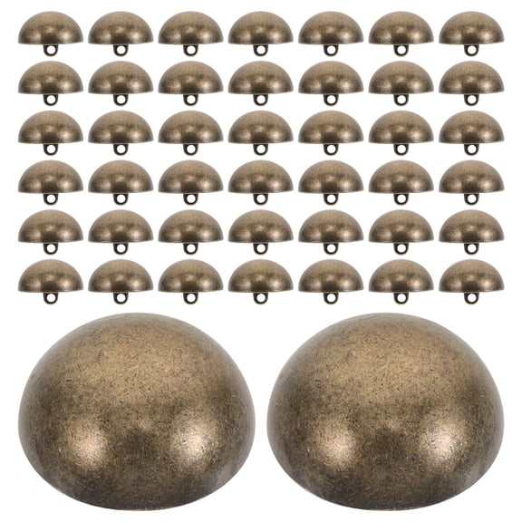 SEWACC 50Pcs Golden Metal Mushroom Buttons for Tailoring Coat Replacement with Smooth Finish