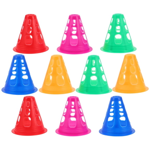 SEWACC 50pcs Practice Cones PVC Yellow Skaters Soft Cones