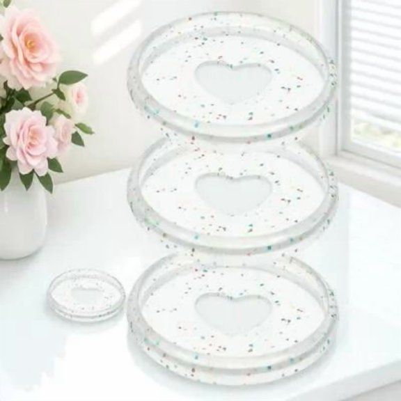 SEWACC 50Pcs Clear Plastic Loose Leaf Binding Discs for Notebook Planner Accessories