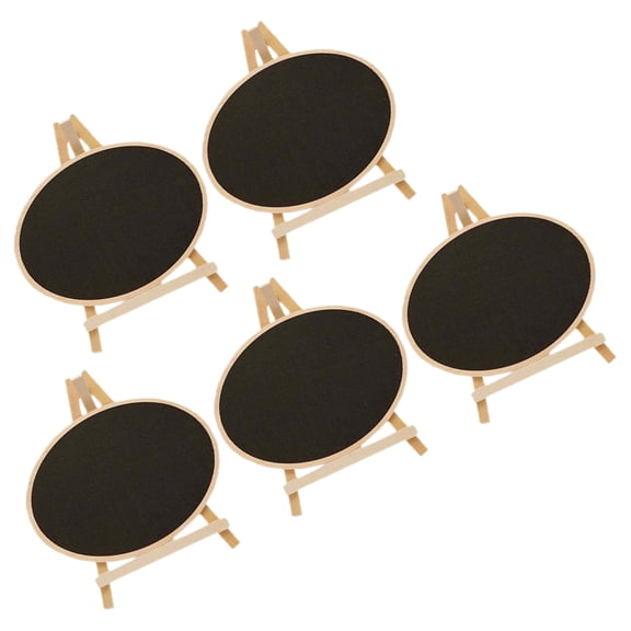 SEWACC 5Pcs Mini Chalkboard Signs, Black Standing Memo Message Boards for Bar, Wedding Table, Restaurant Display