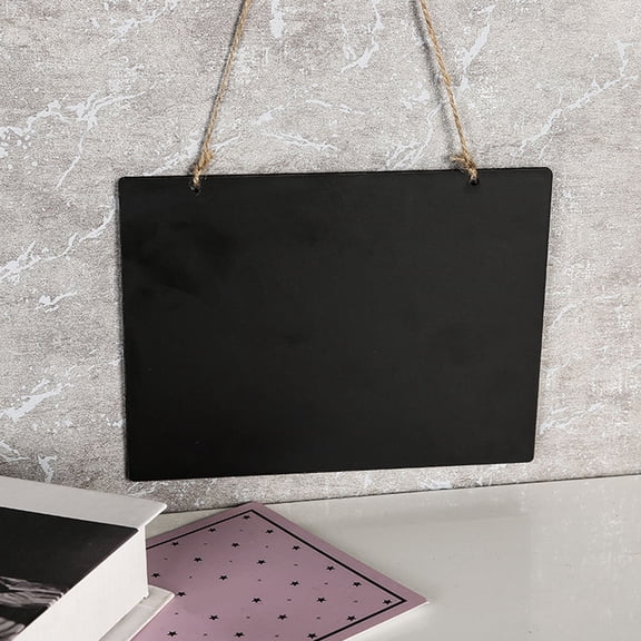 SEWACC 5Pcs Black Wooden Sign Board for Message Sharing and Advertising