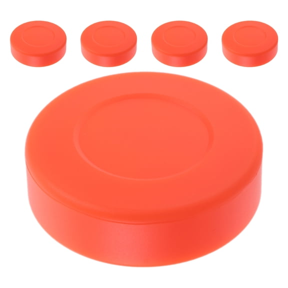 SEWACC 5Pcs Professional Hockey Puck PVC Orange Hockey Gear Competition