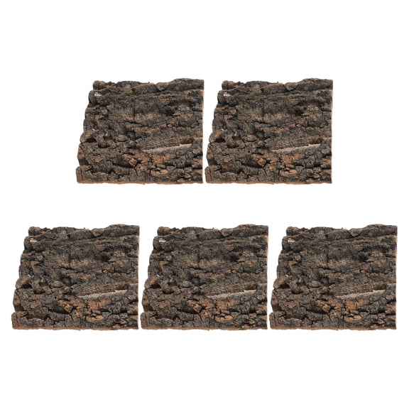 SEWACC 5-Pack Bark Background for Reptile Tanks, & Aquarium Decoration, Terrarium Accessory