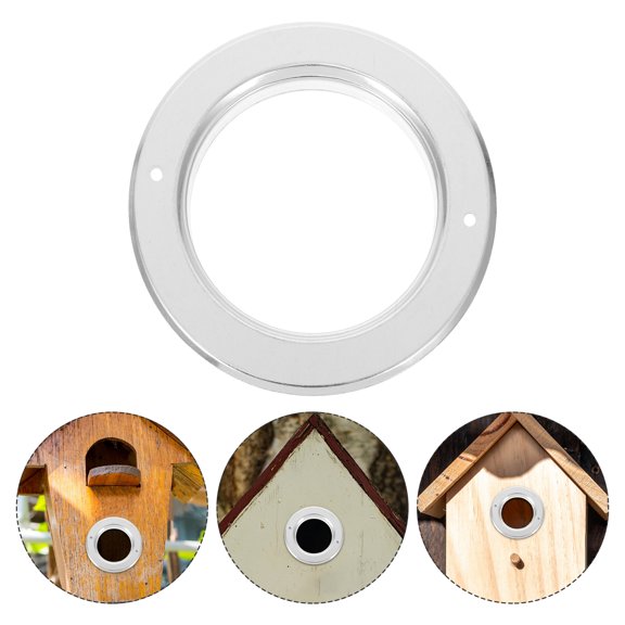 SEWACC 5Pcs Reusable Metal Protective Rings for Outdoor Bird Nesting Boxes Anti-Bite Design