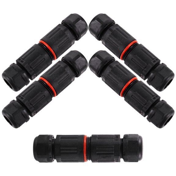 SEWACC 5Pcs Black Cable Gs Adapter with Flame Retardant Nylon Shell for Outdoor Cable Protection